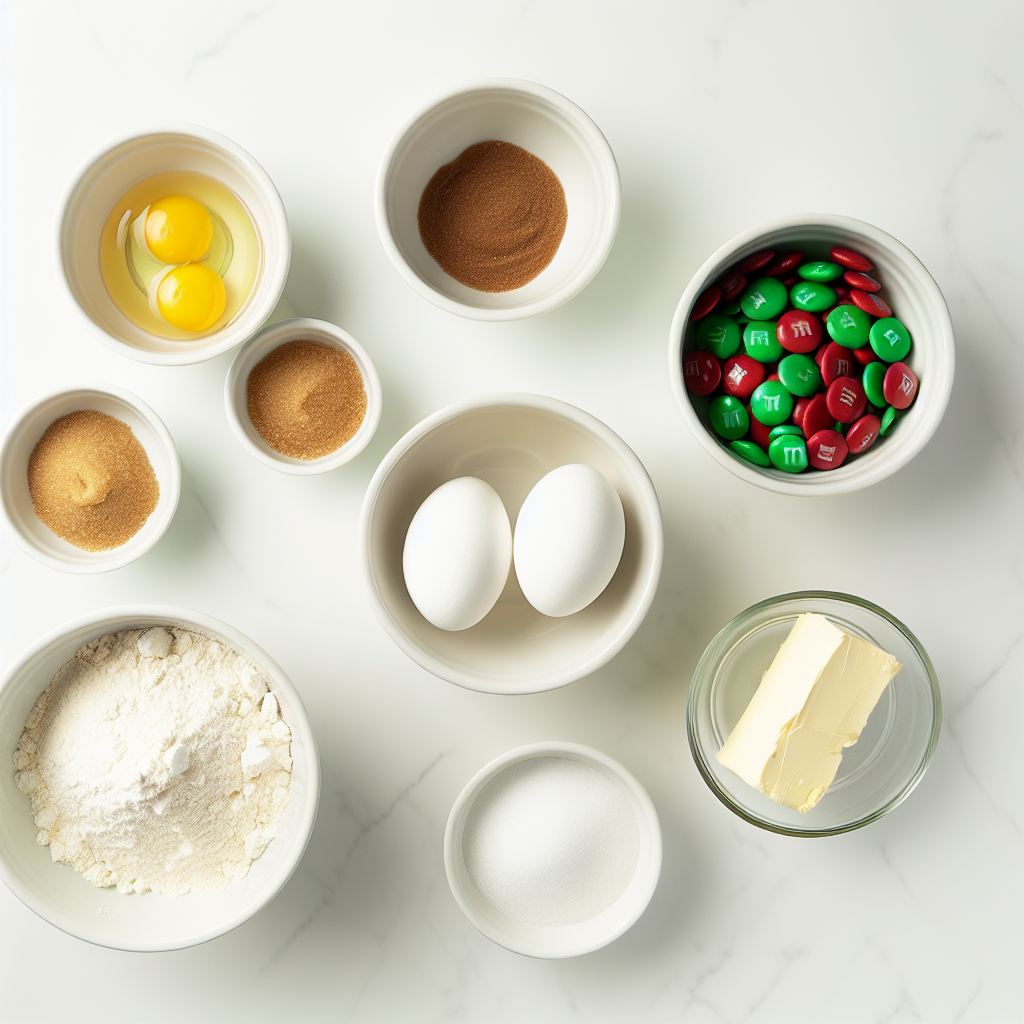 Christmas M&M Cookies Recipe - Recipe Image