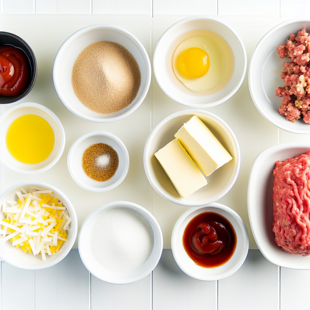 Mini Meatloaf with BBQ Ketchup Glaze and Cheddar Recipe - Recipe Image