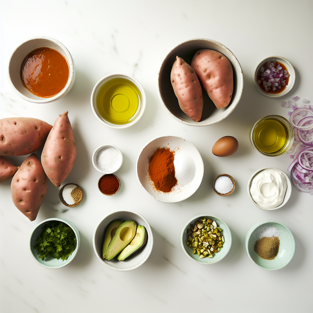 Roasted Sweet Potato Stacks with Chipotle Sauce Recipe - Recipe Image