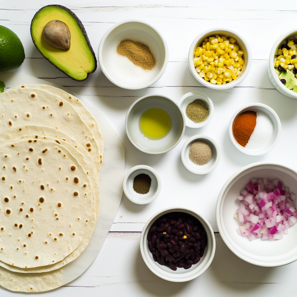 Vegan Quesadillas with Black Beans and Avocado Recipe - Recipe Image