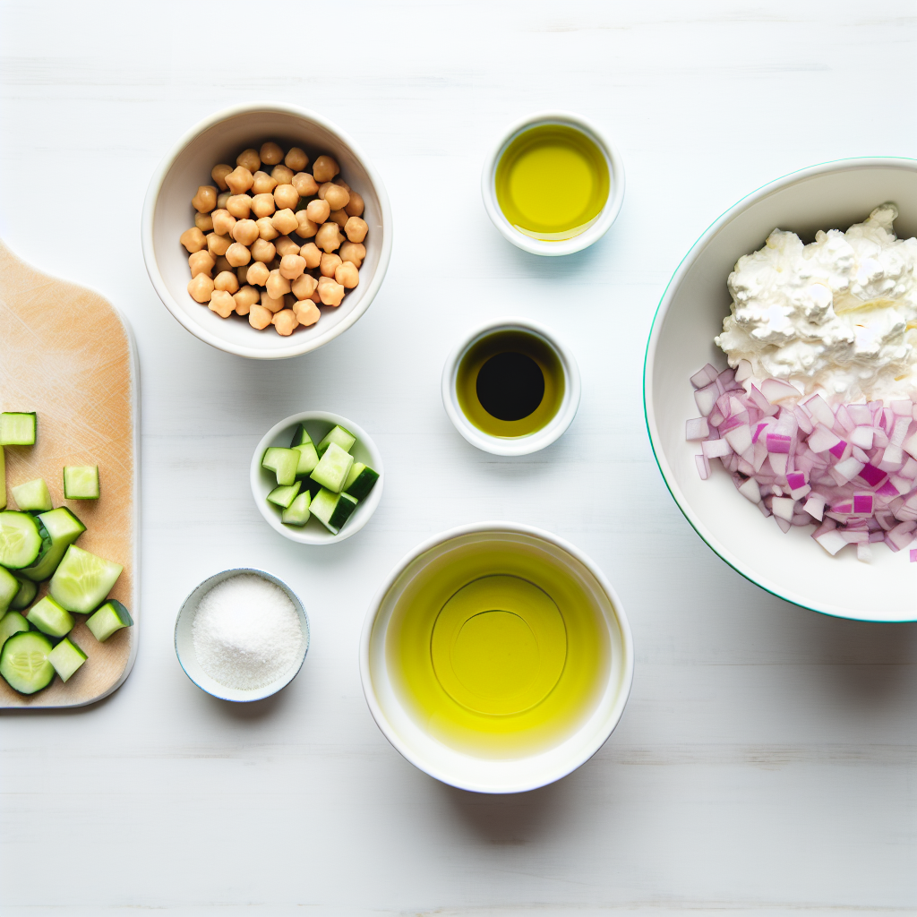 Cottage Cheese Chickpea Salad Bowl Recipe - Recipe Image