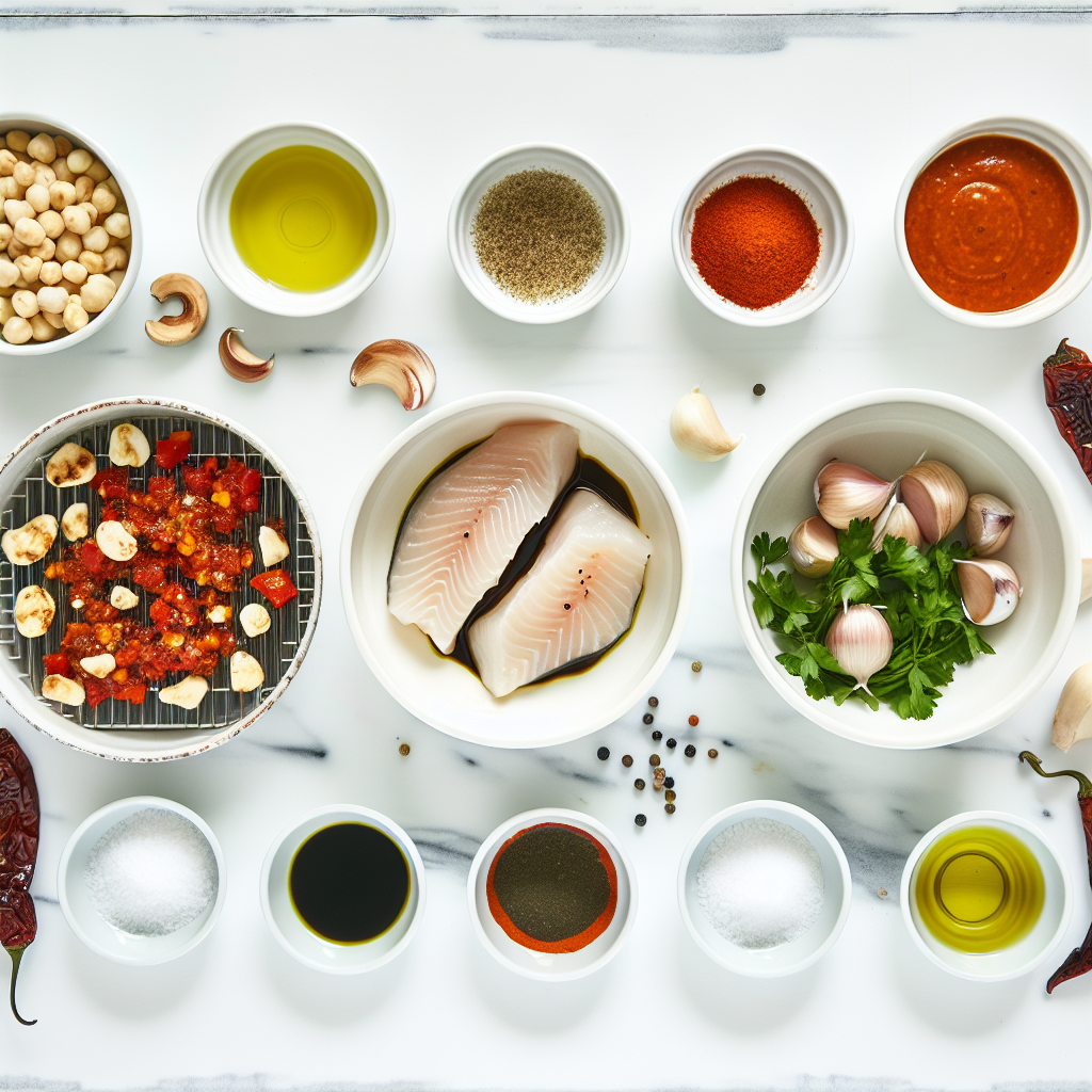 Grilled Cod with Romesco Sauce Recipe - Recipe Image