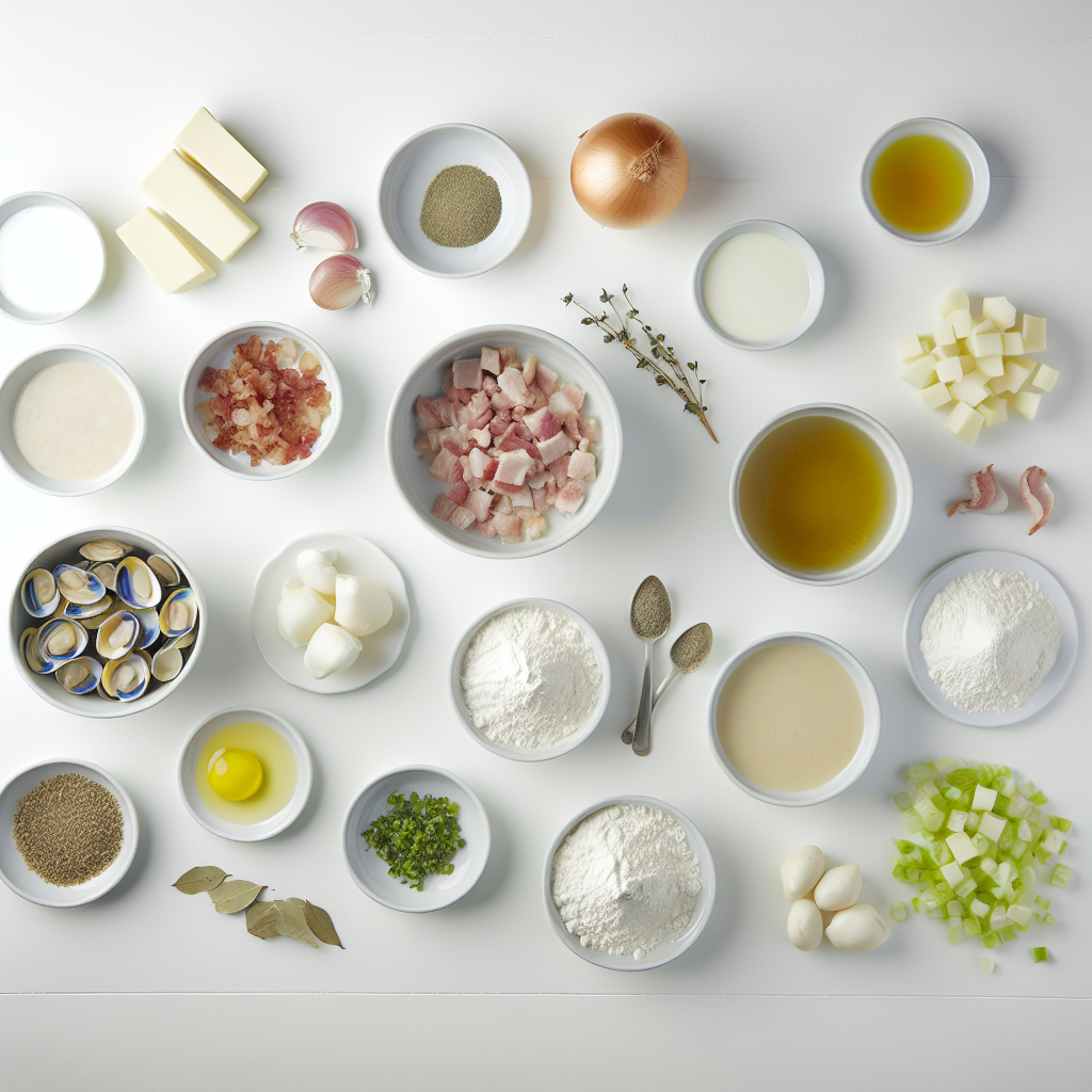 Creamy Clam Chowder with Bacon and Potatoes Recipe - Recipe Image