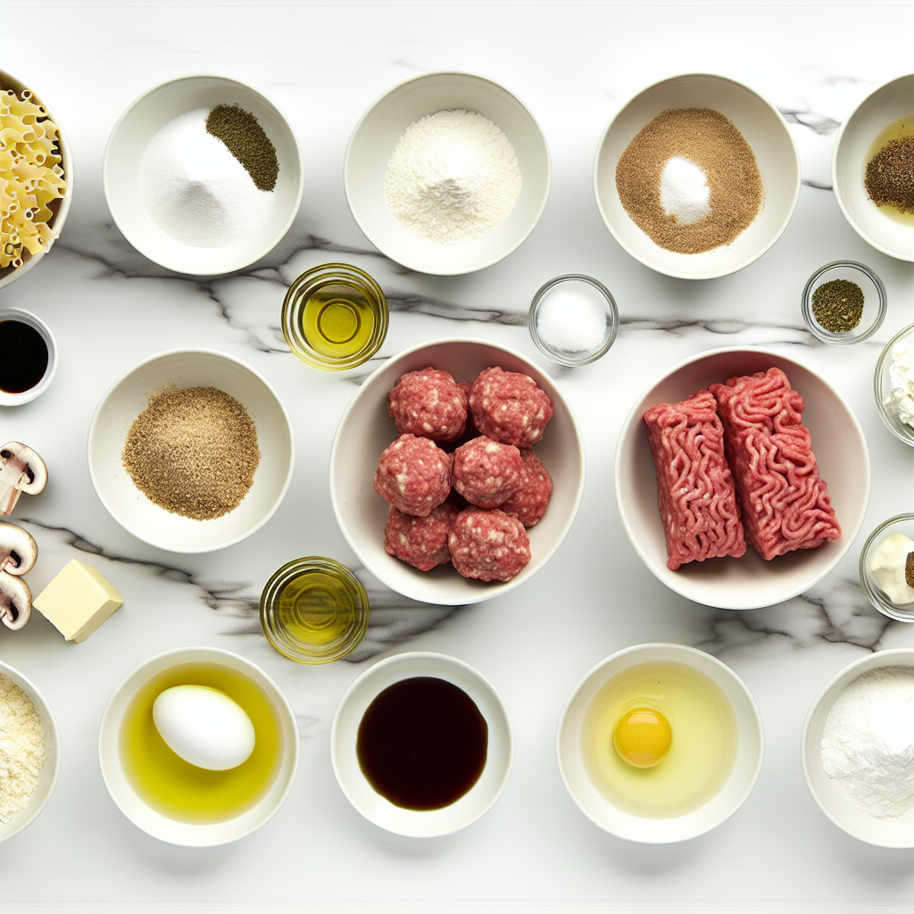 Meatball Stroganoff with Mushrooms and Egg Noodles Recipe - Recipe Image