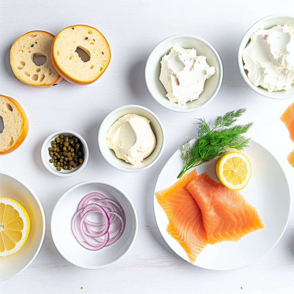 Smoked Salmon & Cream Cheese Bagels: A Taste Sensation! Recipe - Recipe Image