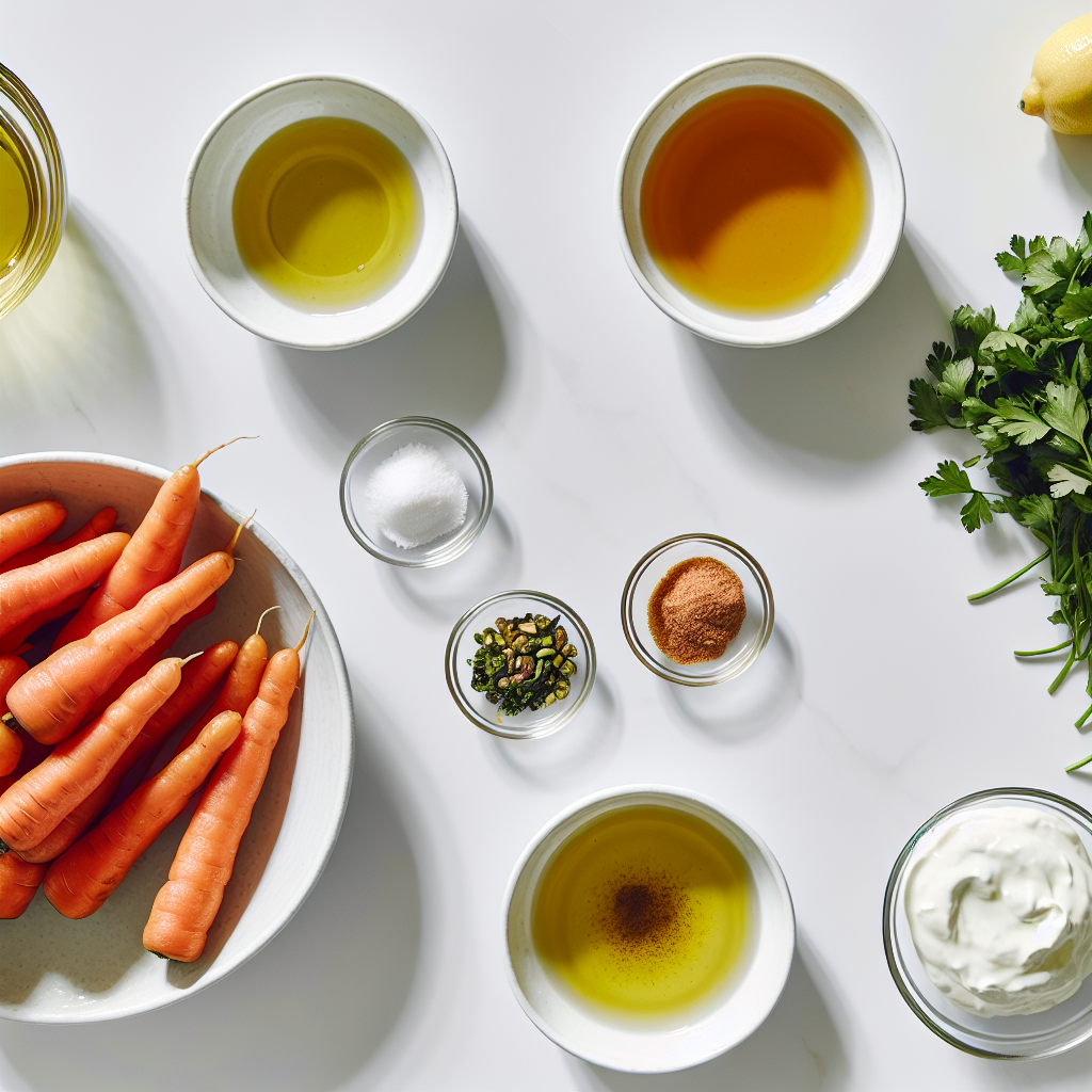 Hot Honey Roasted Carrots with Lemon Yogurt Sauce Recipe - Recipe Image