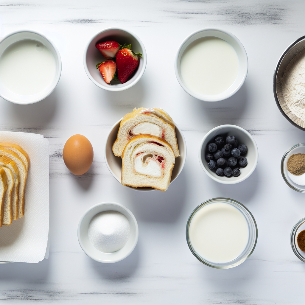 French Toast Roll-Ups with Cream Cheese, Strawberries, and Blueberries Recipe - Recipe Image