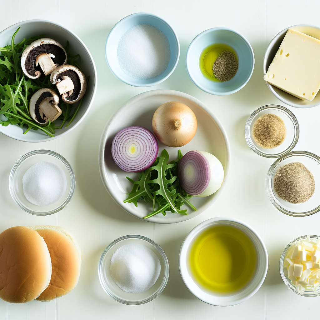 Easy Mushroom Burgers with Caramelized Onions and Gouda Recipe - Recipe Image