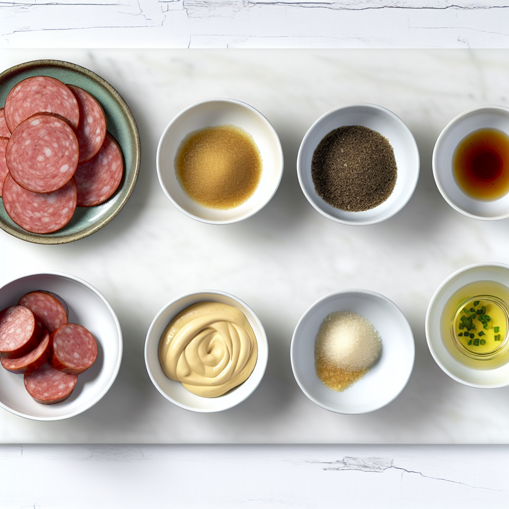 Easy Air Fryer Kielbasa with Creamy Mustard Dipping Sauce Recipe - Recipe Image