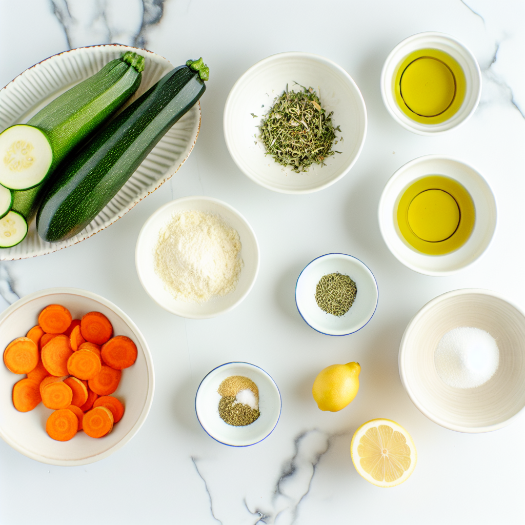 Roasted Carrots & Zucchini with Parmesan and Lemon Recipe - Recipe Image