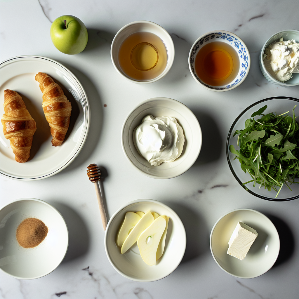 Apple Goat Cheese Croissant Sandwiches Recipe - Recipe Image