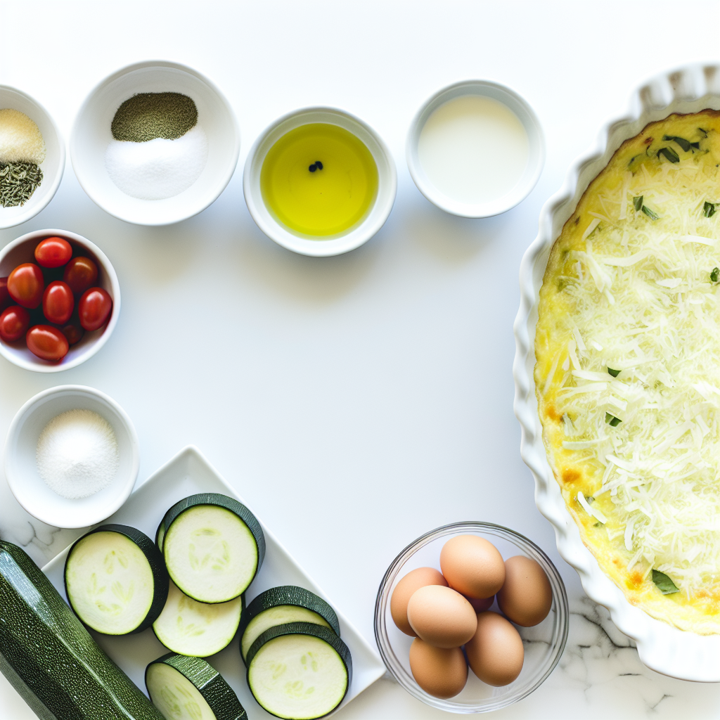 Crustless Zucchini Tomato Quiche Recipe - Recipe Image