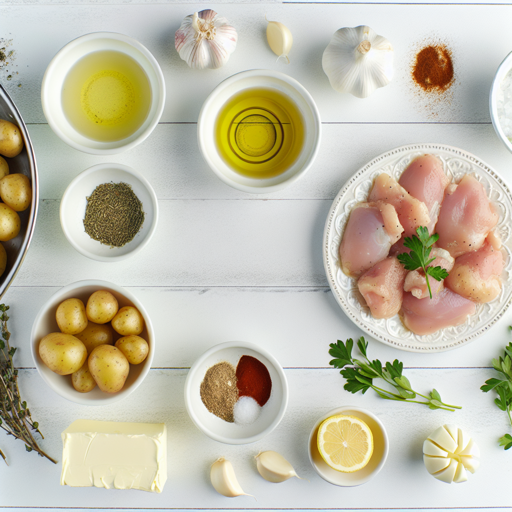 Garlic Butter Chicken and Potatoes Skillet – Bold & Buttery Recipe - Recipe Image