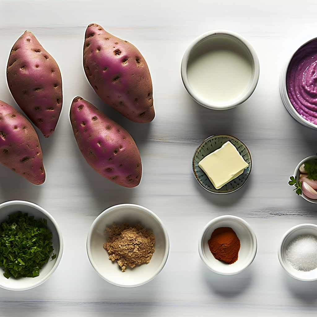 Quick & Easy Mashed Purple Sweet Potatoes Recipe - Recipe Image