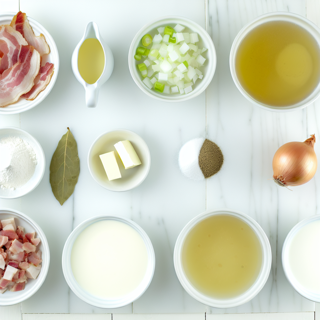 Creamy Clam Chowder with Bacon and Potatoes Recipe - Recipe Image