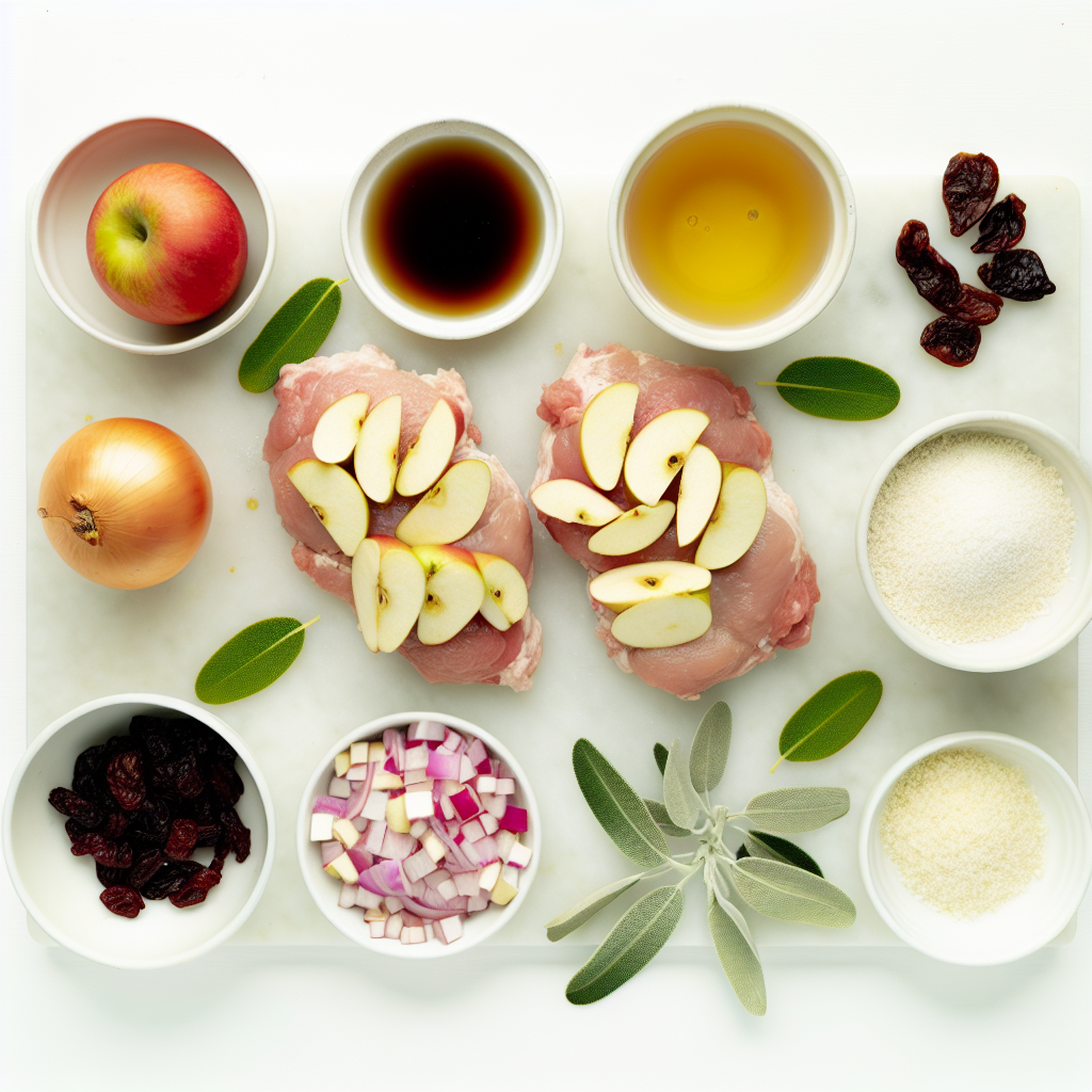 Stuffed Pork Loin with Apples and Dried Cherries in Apple Cider Sauce Recipe - Recipe Image