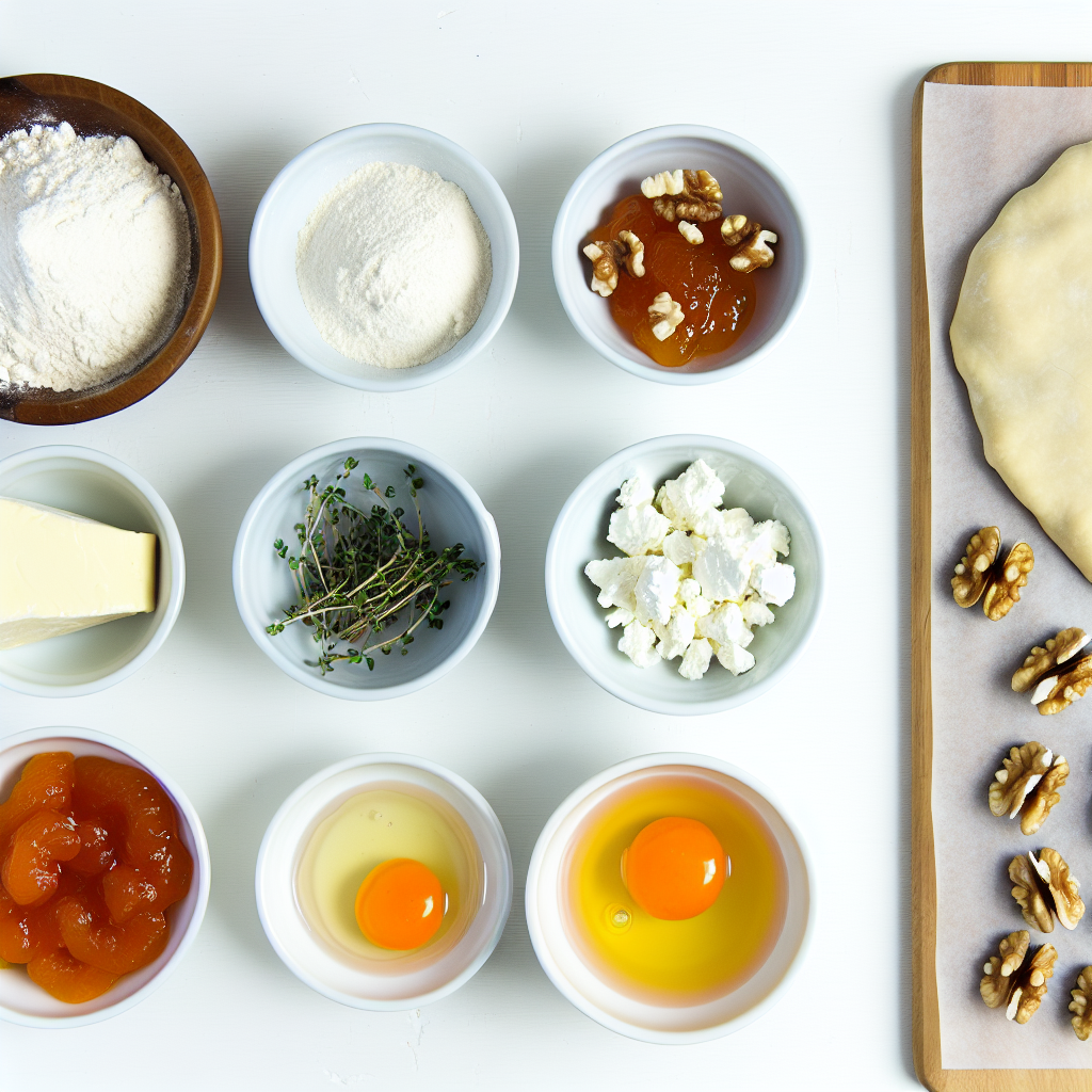 Apricot Goat Cheese Puff Pastry Tarts Recipe - Recipe Image