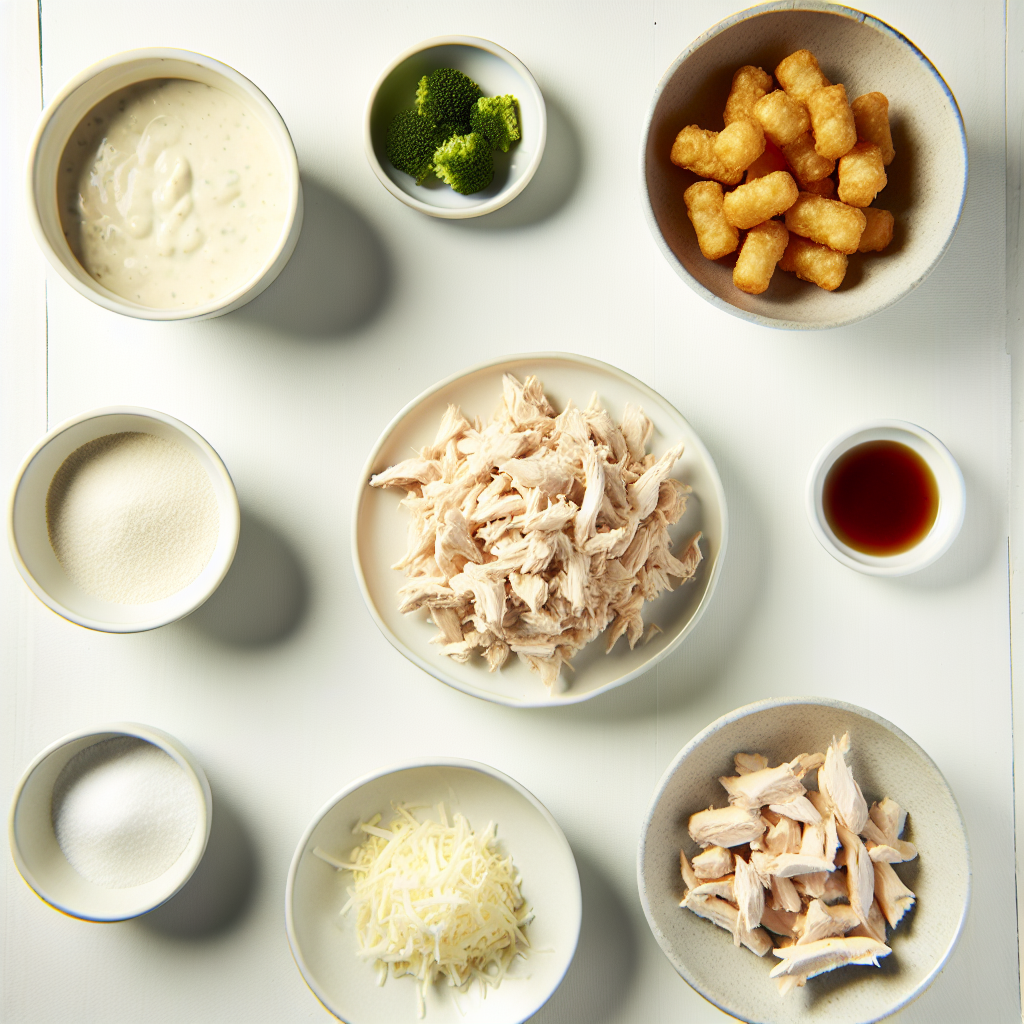 Chicken Alfredo Tater Tot Casserole Recipe - Recipe Image