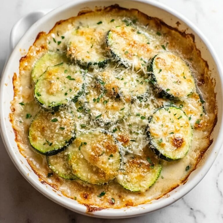 Creamy Parmesan Baked Zucchini Recipe