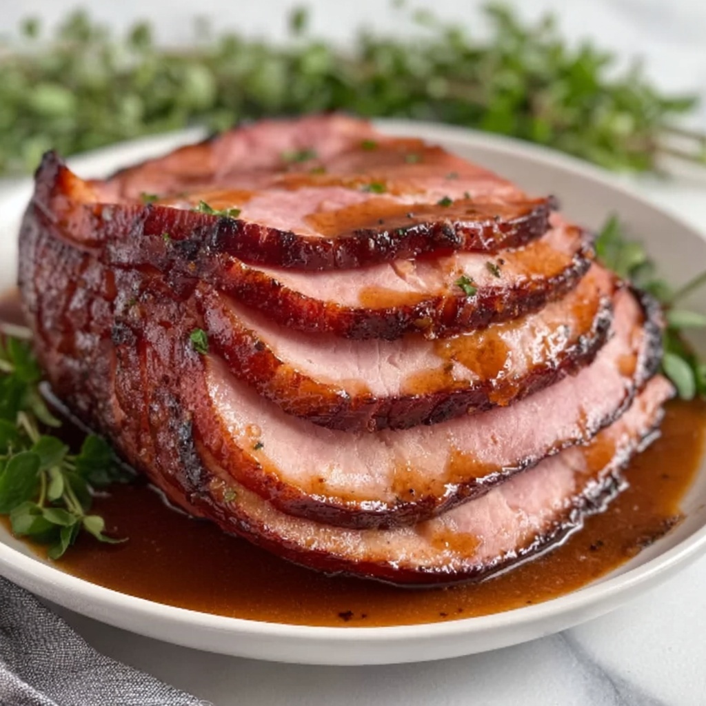 Slow Cooker Glazed Ham with Pineapple and Honey Recipe - Recipe Image