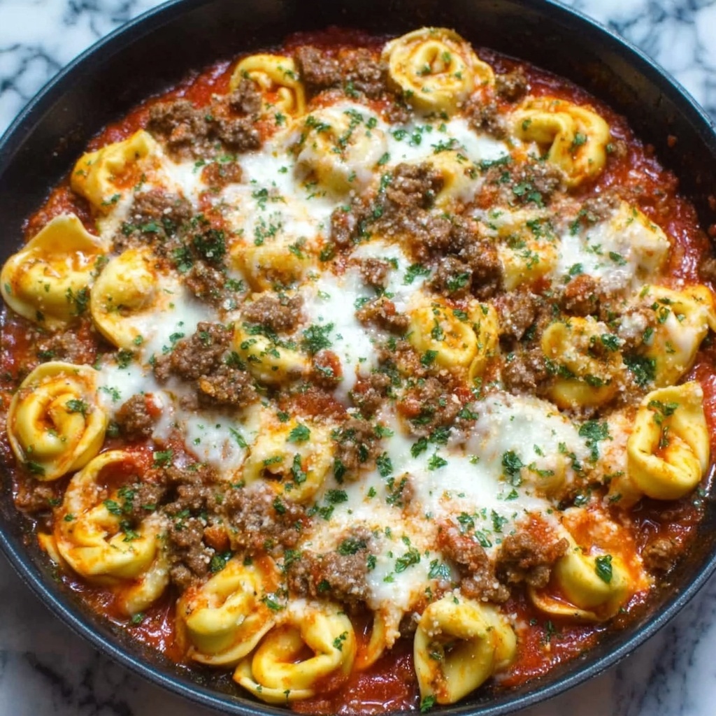Cheesy Sausage Tortellini Bake Recipe - Recipe Image