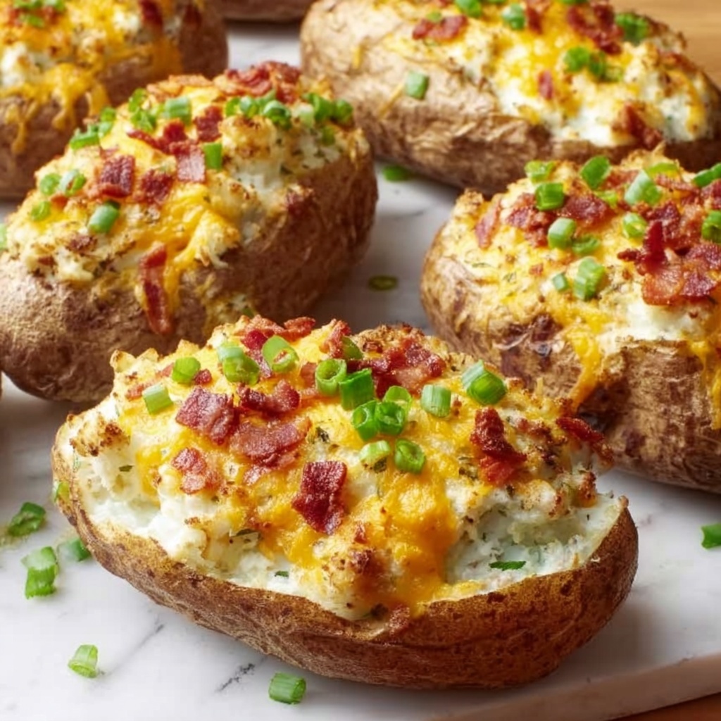 Jalapeno Popper Twice Baked Potatoes Recipe - Recipe Image