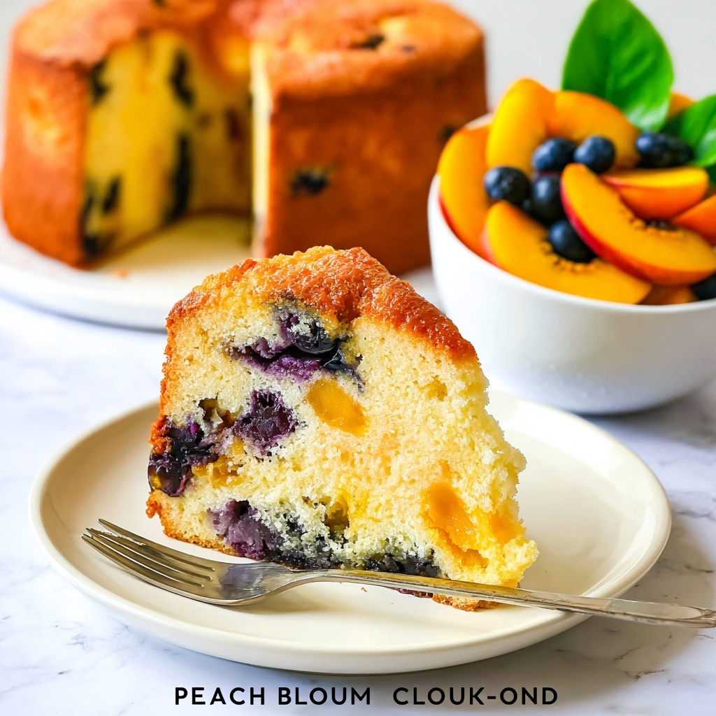 Peach & Blueberry Pound Cake Recipe - Recipe Image