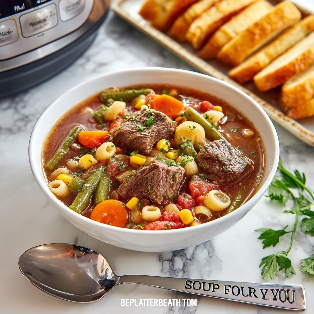Hearty Vegetable Beef Soup Recipe - Recipe Image