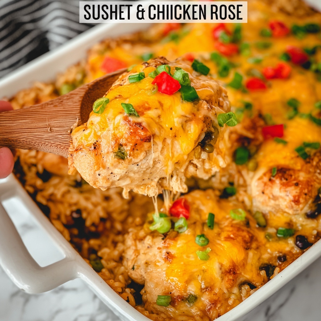 Queso Smothered Chicken & Rice Recipe - Recipe Image