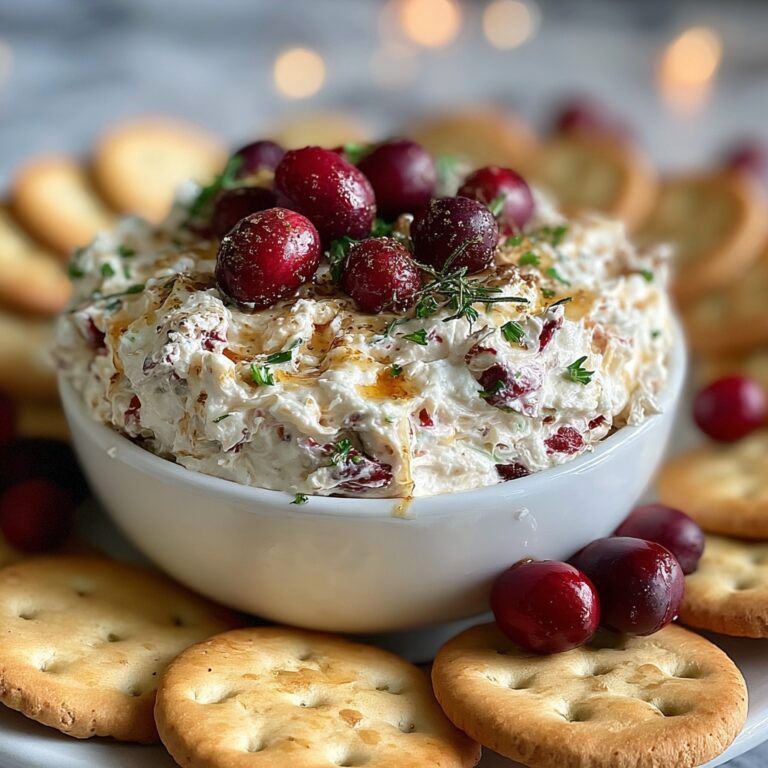 Sweet & Tangy Cranberry Whipped Feta Dip with Crackers Recipe