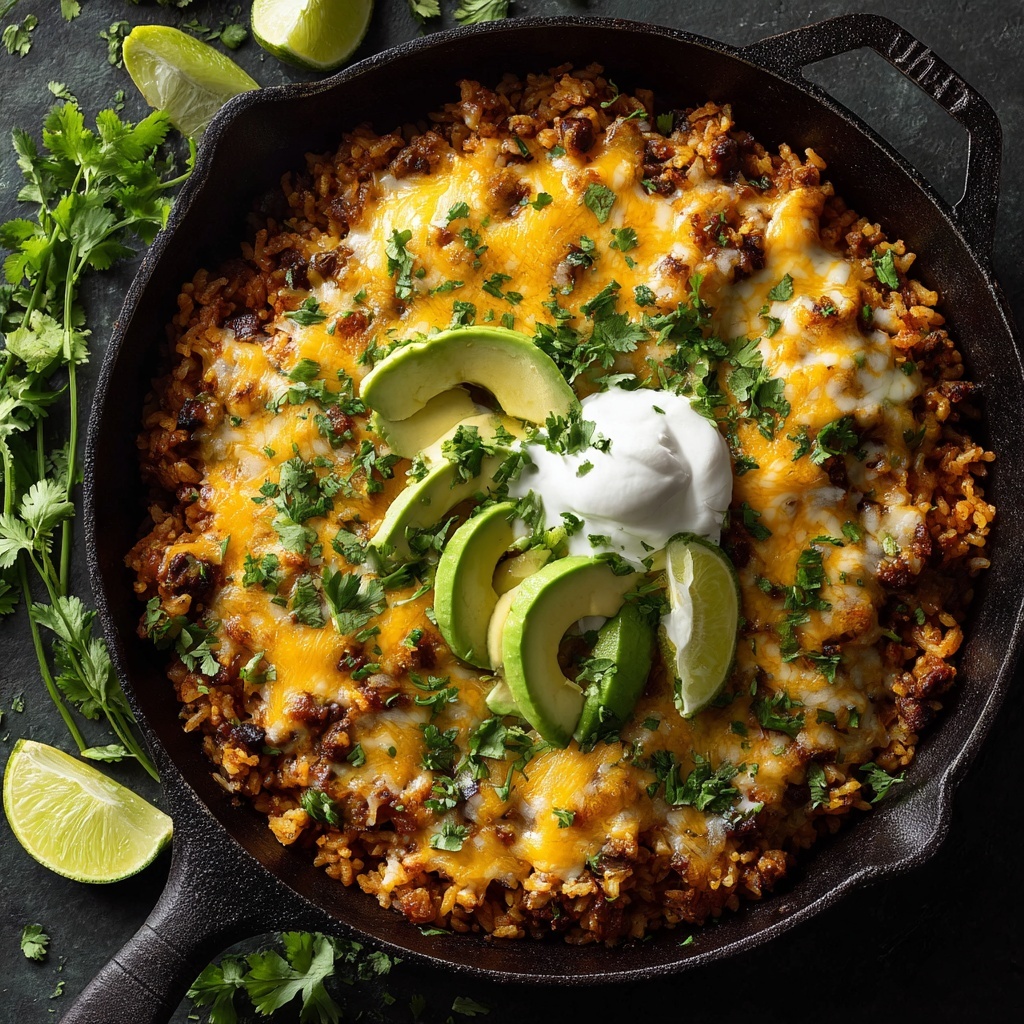 Skillet Mexican Beef and Rice: An Amazing Ultimate Recipe - Recipe Image