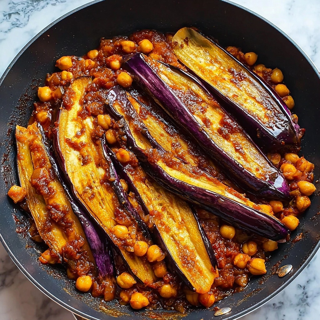 Calabrian Chili Butter Eggplant with Crispy Chickpeas Recipe - Recipe Image