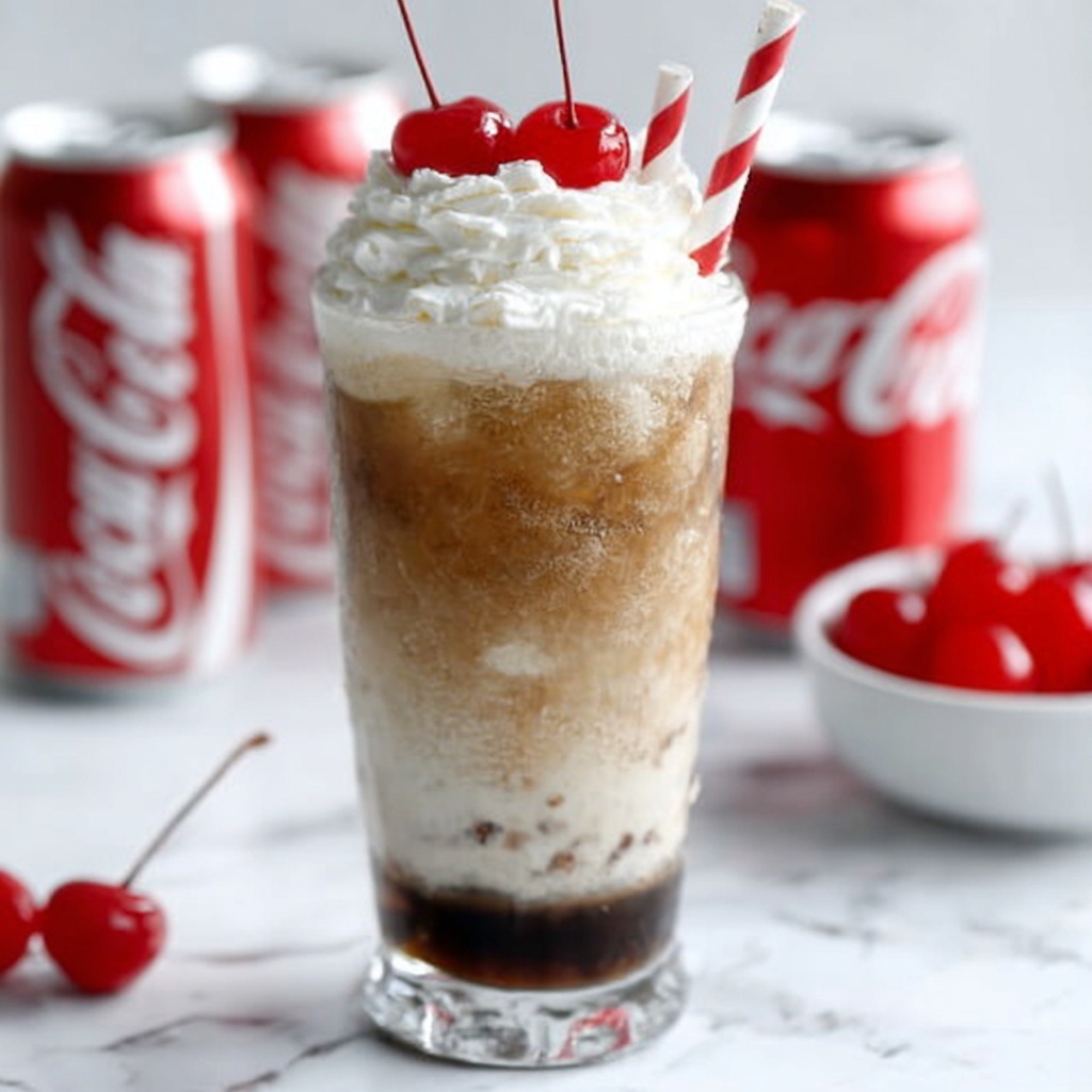 Fluffy Coke Root Beer Float Recipe - Recipe Image
