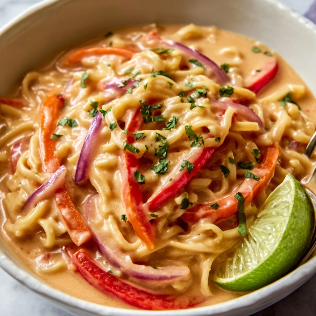 Creamy Peanut Noodles with Crunchy Veggies and Lime Recipe - Recipe Image