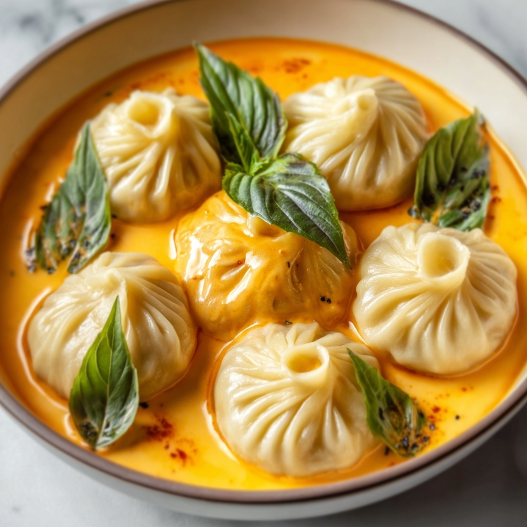 Soup Dumplings in Thai Red Curry Sauce Recipe - Recipe Image