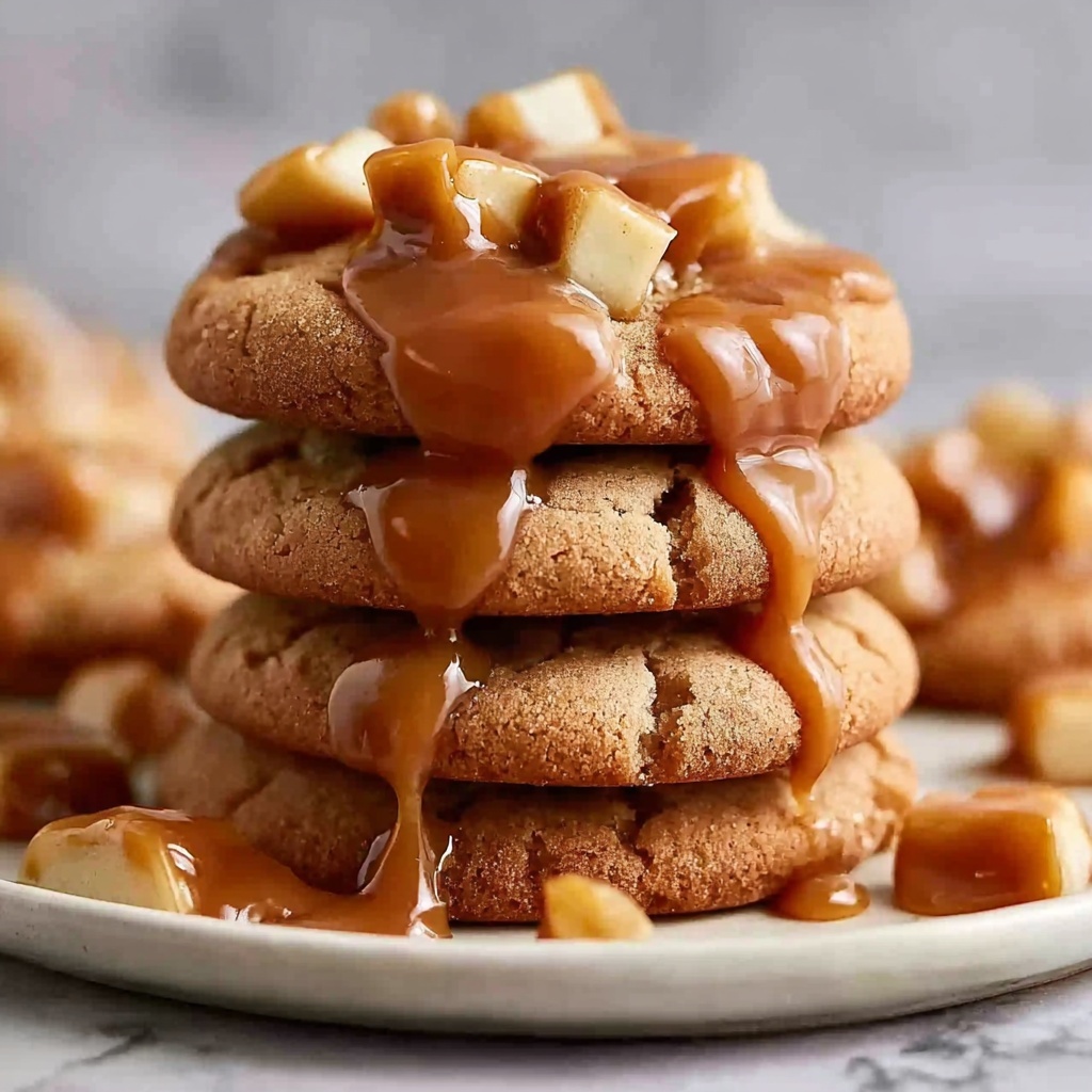 Caramel-Drizzled Apple Cinnamon Cookies Recipe - Recipe Image