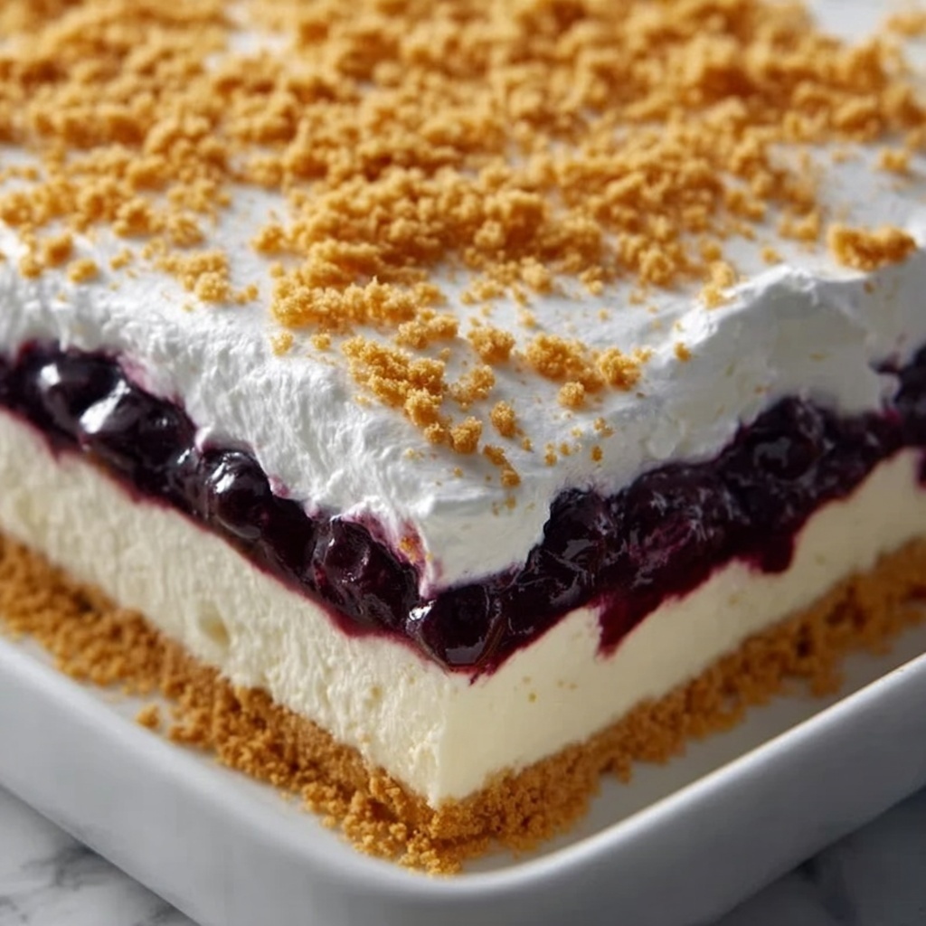 No Bake Lemon Blueberry Dessert Recipe - Recipe Image