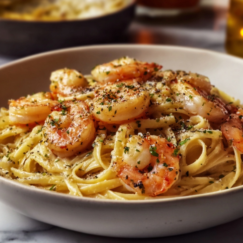 Garlic Shrimp Pasta Recipe - Recipe Image