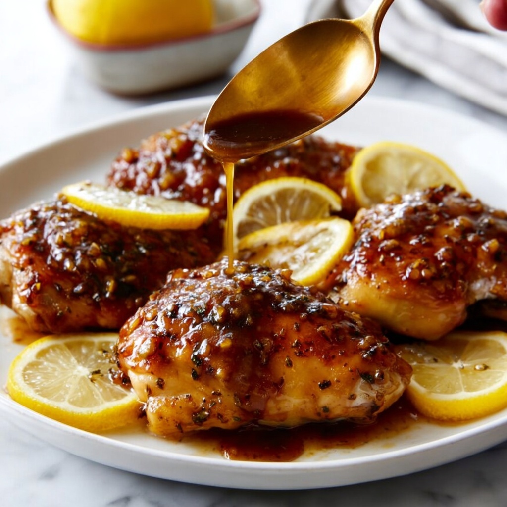 Honey Garlic Lemon Pepper Chicken Thighs Recipe - Recipe Image