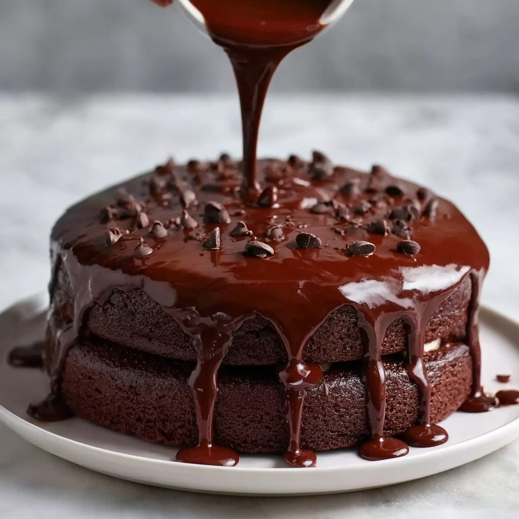 Chocolate Brownie Cake with Rich Ganache Recipe - Recipe Image