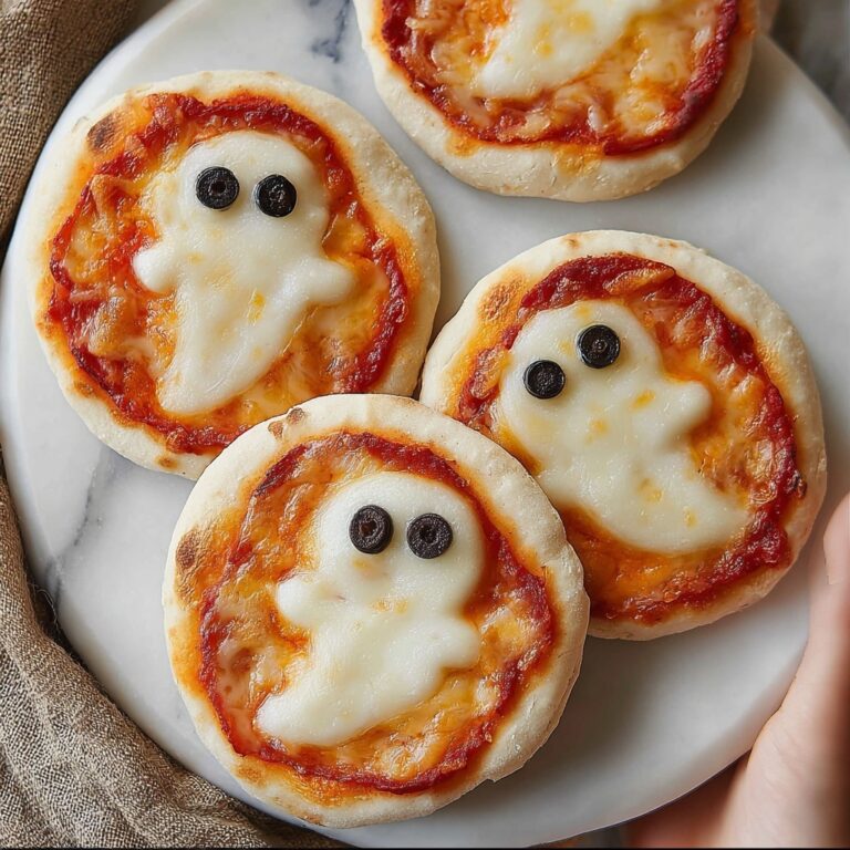 Mini Ghost Pizzas: Spooky Halloween Party Food Recipe