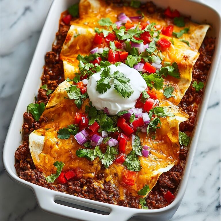Cheesy Ground Beef Enchiladas Recipe