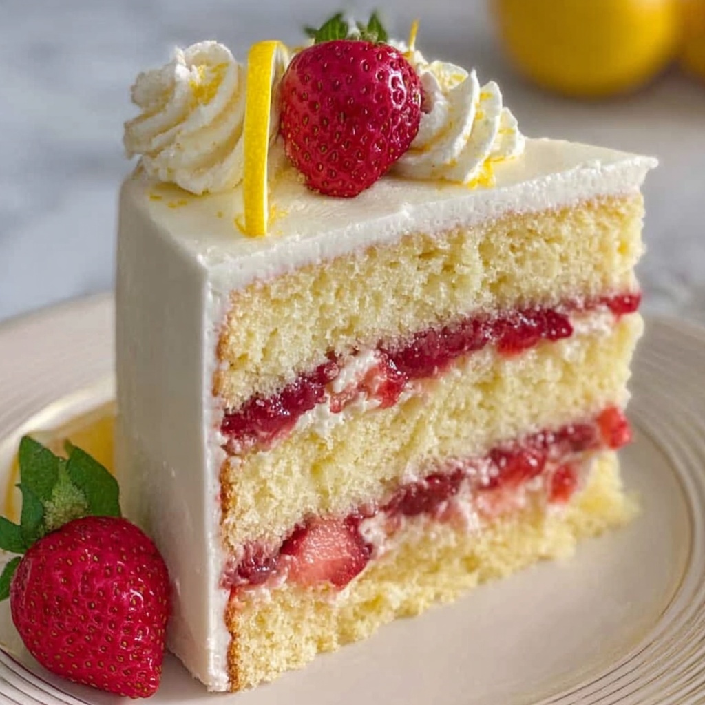 Strawberry Lemonade Cake Layers Recipe - Recipe Image