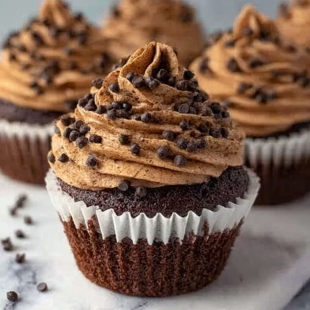 Brownie Cupcakes with Chocolate Buttercream Frosting Recipe - Recipe Image