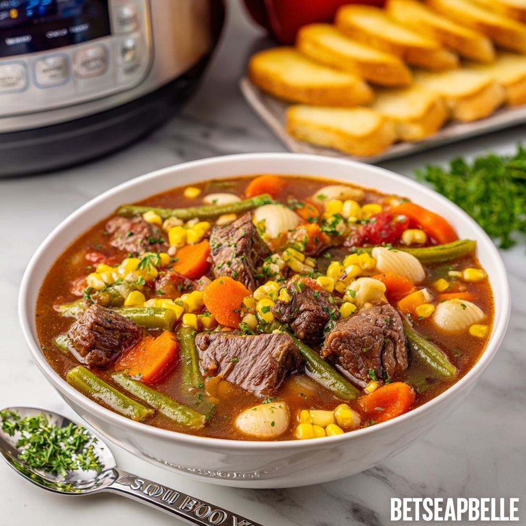 Hearty Vegetable Beef Soup Recipe - Recipe Image