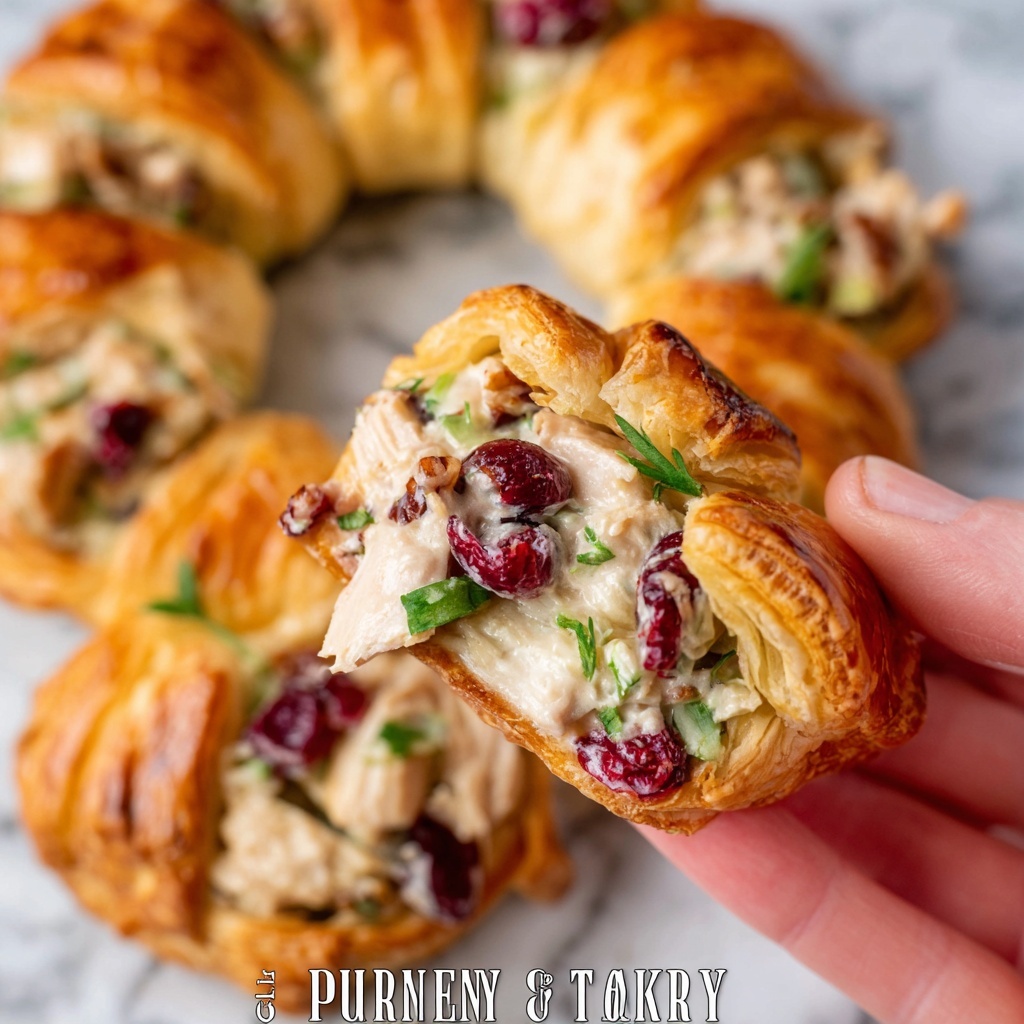 Turkey and Cranberry Wreath Recipe - Recipe Image