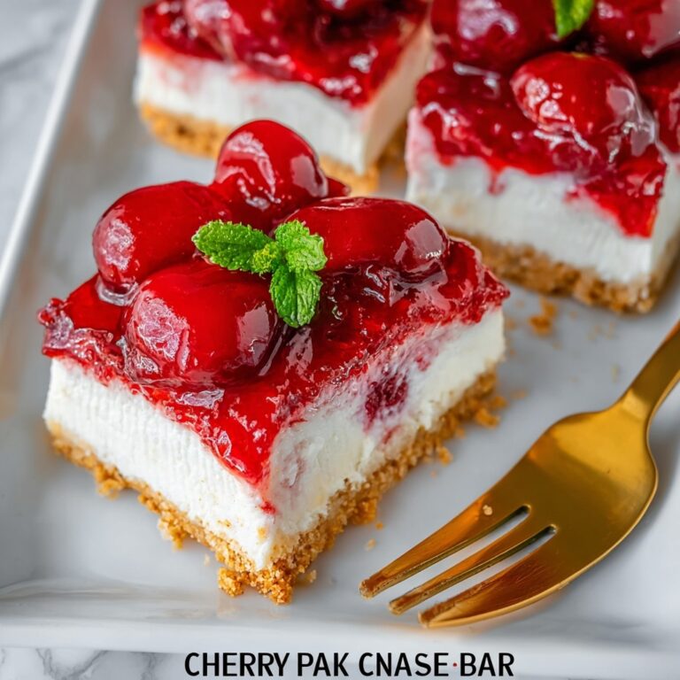 No-Bake Cherry Cheesecake Bars Recipe