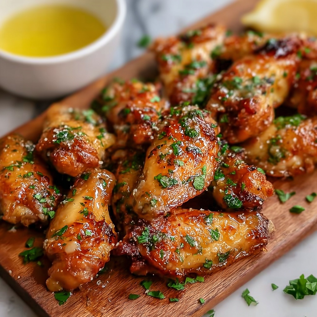 Baked Lemon Garlic Chicken Wings Recipe - Recipe Image
