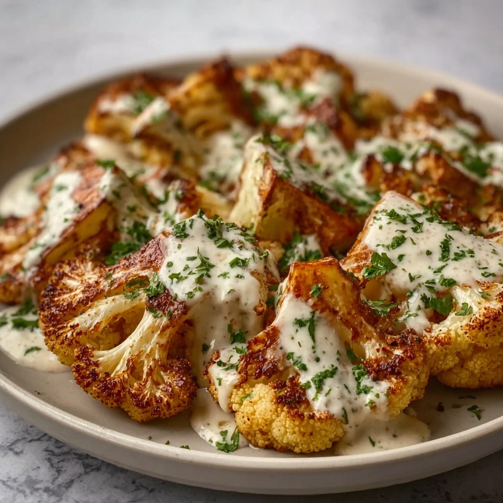 Roasted Cauliflower with Tahini Ranch Recipe - Recipe Image