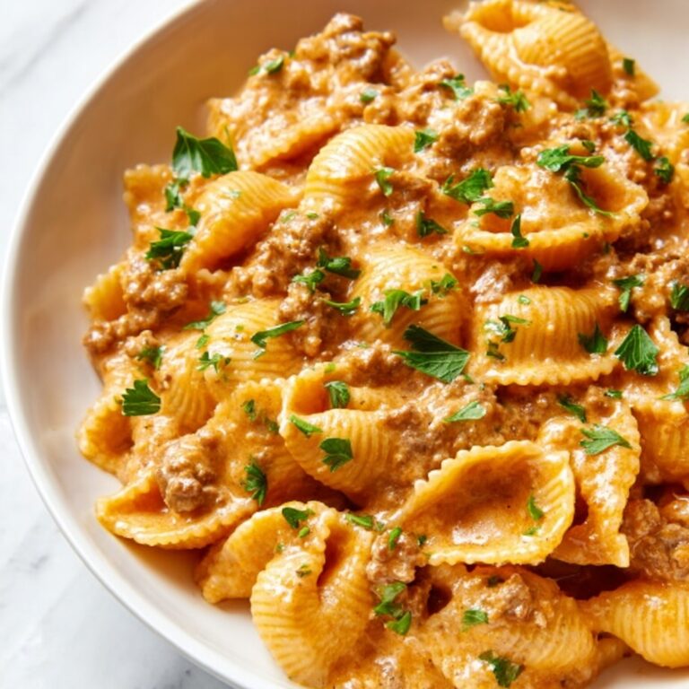 Creamy Beef and Shells Recipe